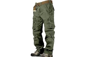 Hehiy Cargo Hose für Männer Schwarze Cargohose Herren WeißE Cargo Baggy Jeans Herren Cargohose Herren Stretch 3XL Hosen Herren Cargohosen Baggy