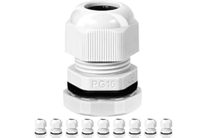 Dawenur 10 Stück Kabelverschraubung PG16 Kabeldurchführung Wasserdicht PG Verschraubung Verstellbaren Kabelverschraubungen für Outdoor Garten Schaltkasten Abzweigkasten