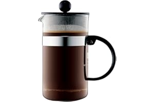 Bodum - 1573-01 - Bistro Nouveau - Cafetière à Piston 3 Tasses - 0,35 L - Noir
