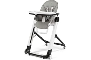 Peg Perego - Siesta Follow Me, Trona multifunción, de 0 meses hasta los 15 kg, color gris (Ice)