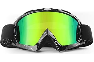 BIBIRE Motorradbrille,ATV Dirt Bike Off Road Racing Motorrad-Brille,UV Schutzbrille Winddichte Staubdichte Motocross-Brille OTG Goggles zum Radfahren OffRoad Racing/Skiing/Klettern