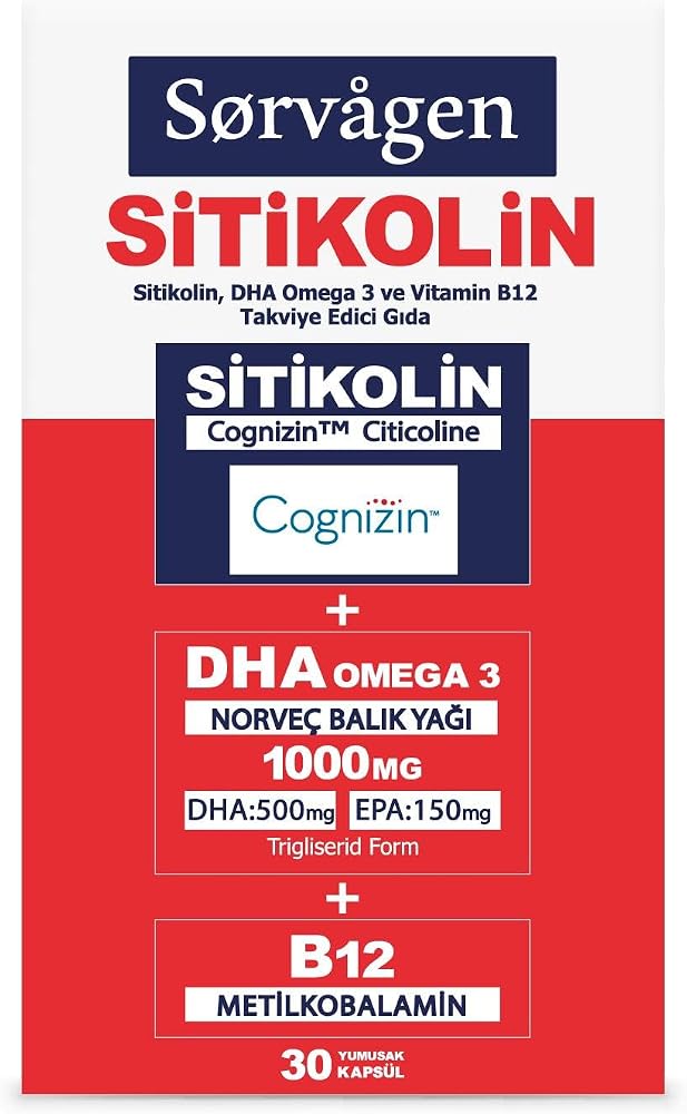 Sorvagen-Smart Sitikolin, Dha Omega 3 Norveç Balık Yağı Ve B12 (30 Kapsül)