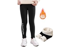 DGSHIRLDJO Leggings Polaire Fille Pantalon Thermique d'hiver élastique pour Fille