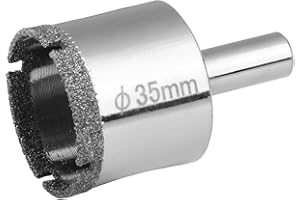 SANGCCA Sega a Tazza Diamantata, 35mm Punta Diamantata, Punta da Trapano per Sega a Tazza con Rivestimento Superficiale Diamantato per Vetro/Piastrelle/Ceramica/Marmo/Porcellana