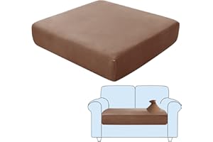 SHUOJIA Sofa-Sitzkissenbezüge, Sofakissen-Bezüge Stretch-Samt,Sitzkissenschutz,Couchkissen-Bezüge Ersatz Für Individuelle Kissen Mit Elastischem Stoff (Brown,Large-2-Seater)