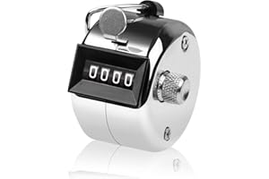 SDARMING Compteur à cliquer 4 Chiffres - Compteur Manuel en métal - Clicker pour Compter, marquer Le Golf