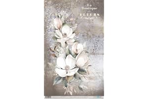 PAPERSFORYOU Papers For You Papier de riz 54 x 33 cm 25-30 gr (La Vie en Fleurs Magnolias III)