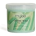 Mylee Tea Tree Soft Creme Wax for Sensitive Skin 450g, Wax Heater Friendly, Ideal for All Body Area Stubborn Coarse Hair Removal