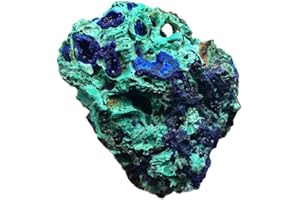 HSTUO Natural Azurite Rough, Azurite and Malachite Symbiosis, Azurite Rough Ornaments