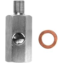 Adaptateur Pression D'Huile 1/8" NPT BSPP - Acier Inoxydable - Pour Manomètre Et Capteurs - 50mm