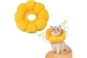 BPTZYLN Cat Cone Collar Soft Cat Recovery Collars Lovely Sunflowers Soft Cats Collar Cats Donut Collars Suitable for Pet Medical for Rehabilitation Wound Healing Pet RecoveryCollar
