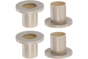 sourcing map 4 cuscinetti a manicotto flangiati, foro 16 mm, diametro esterno 18 mm, lunghezza 23 mm, boccole in nylon per albero, grigio