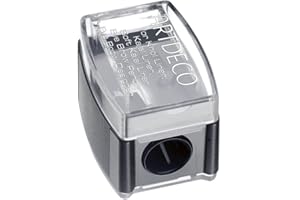 ‎ARTDECO ARTDECO Sharpener For Wooden Pencils - Anspitzer für Eyeliner, Kajal & Lipliner mit Reinigungsstift - Für präzises Anspitzen von Make-up Holzstiften