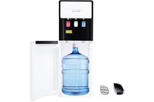 ACROSSPART 500W Wasserspender, Bodenstehender Wasserspender Kalt Heiß Doppelfunktion, Elektrisch Heißwasserspender mit Thermostat-Schutzfunktion für Hause, Büro, Schlafzimmer, Wohnzimmer