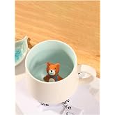 Mukko Home 3D Porcelain Mug &ndash; with Cute Cat Figure, 350 Ml, Fun And Stylish Design, Blue