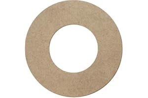 BÜTIC GMBH Discos de madera DM con agujeros para manualidades, decoración de 5 – 40 cm, diámetro exterior: 31 cm, diámetro interior: 23 cm