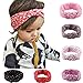 Trendyline 6Pcs Cute Baby Girl Turban Headband Hair Bows Cross Knot Hair Clips for Babies