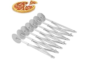 CYRANK Regolabili Tagliapizza, Rotella Tagliapasta, Taglia Pasta Fresca Rotella, Rotella Tagliapasta, Tagliapasta a 7 Ruote, Tagliapasta in Acciaio Inossidabile per Cottura, Pasticceria rotella tagliapasta