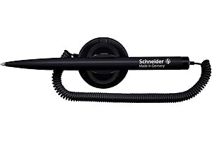 Schneider Klick-Fix długopis z teleskopowym sznurkiem (kolor tuszu: czarny, grubość kreski M), czarny, 10 sztuk