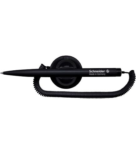 Pack De 3 Stylos Sécurisés Avec Chaîne - Stylo Comptoir Réception Or, Support Adhésif Et Encre Noire 0.5mm