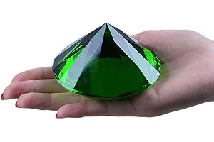 LONGWIN - Diamants de Cristal décoratifs Presse-Papier, 80 mm de Large, Couleur Unie, Vert