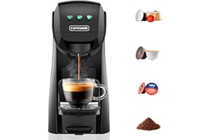 CAPXSNOB Warriors1 Cafetera Cápsula 4en1 para Nespresso, Dolce Gusto, Lavazza A Modo Mio y Café Molido, 20 bars, 0,8 L Depósito, 3 niveles de Temperatura y 3 tamaños de Taza Programables, Máquina Multicapsulas