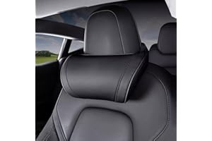 Ywooon Coche Almohadas para el Cuello, Almohadas Suaves para el Cuello del Coche para Conducir con Correa Ajustable Universal Fit Cuello Cojines de Descanso para Viajes/Oficina/Hogar, 1pc Negro