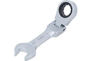 BGS 6913 | Chiave combinata a cricchetto | corta | 115 mm | inclinabile | SW 13 mm | Chiave a cricchetto dentata fine | acciaio CV