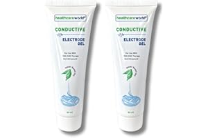 HEALTHCARE WORLD Gel TENS conducteur pour électrodes TENS EMS augmentant la durée de vie de l'électrode (2 tubes de 85 ml)