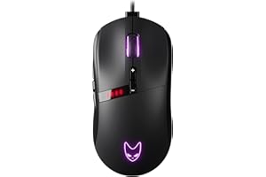 Oversteel - Invar USB Gaming Mouse, 12400 DPI Adjustable, 9 Programmable Buttons, 10 RGB Lighting Modes, Ultra Lightweight, Ergonomic Optical Sensor, PC/Mac, Black Color