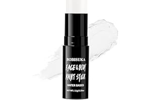 BOBISUKA Halloween Face Paint Stick White - Pittura Facciale Bianco a Base d'Acqua ad Asciugatura Rapida - Colori per la Pittura del Corpo per lo Sports, Carnevale, Trucco Teatrale