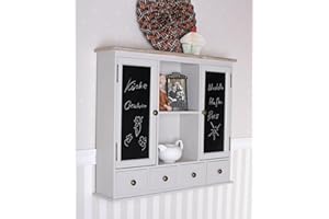 PALAZZO INT Nostalgischer Schrank Regal 86 cm Vintage Stil Shabby CHIC Altweiss HMB084 Palazzo Exclusiv