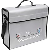 Aitere Feuerfeste Dokumententasche 39 x 13 x 31cm Feuersichere wasserdichte Tasche Hülle Beutel Behälter für A4 Dokumente Pas