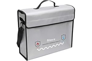 ‎AITERE Aitere Feuerfeste Dokumententasche, 39 x 13 x 31cm A4 A5 Hochwasserschutz Tasche, Feuerfeste Dokumentenbox aus Hochwertigem Silikon Fiberglas Für Dokumente/Geld/Passport/Bankdatei