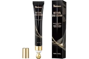 TIEPETLY Retinol Augencreme Augenserum, Augencreme gegen Falten und Augenringe, Augencreme gegen Tränensäcke mit Koffein und Hyaluronsäure, Augencreme gegen Falten für Männer und Frauen 20g