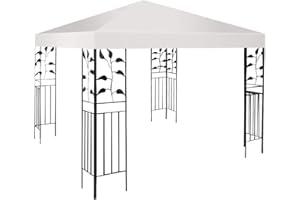 GIANTEX Tetto di Ricambio, per Gazebo Giardino di 3 x 3 M, Doppio/Singolo Strato, in Tessuto Poliestere, per Cortile/Spiaggia/Parco, 3 Colori e 2 Stili