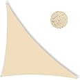 IOAOI Triangle Sun Shade Sail 3m x 4m x 5m Sails Canopy Waterproof Garden Sail Outdoor Awnings for Patios Waterproof with Free Rope - Pale Yellow