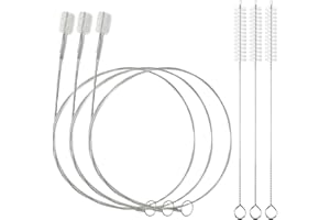 luckaide Szczotka do węża, 6 sztuk, 150 cm + 20 cm, szczotka do czyszczenia, cienka szczotka do butelek, wąż mleczny do lodówki, dzbanka do herbaty, dyszy do ekspresów do espresso
