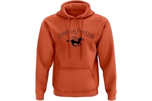 SMARTYPANTS Sudadera con capucha naranja de medio sangre, Percy Jackson, película cine, libro, novela, mito, dioses griegos, olímpicos, poseidón, semidiós, monstruo, mortal, regalo