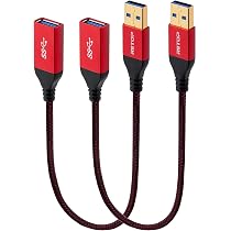 Delock USB 3.0 Verlängerungskabel, 3 M, Typ-A Stecker Auf Buchse – Premium, Rot/schwarz