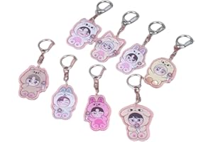 SCISSH SKZ 8 sztuk akrylowych breloczków do kluczy, figurki z kreskówki, wisiorki, telefony komórkowe, akcesoria, kolorowe