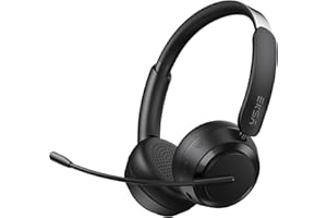 EKSA H35 Casque Bluetooth, Casque sans Fil avec Microphone, [25 Hrs D'autonomie&169g Ultra-Léger], Casque avec Réduction du Bruit par AI, Wireless Casque PC adapté Télétravail/Centre D'appels/Bureau
