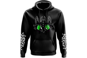 SmartyPants Green/Blue Eyed Dragon Hoodie - Gift Present Birthday Christmas Kids Adults Cute Mens Womens Boys Girls