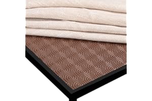 AKAKUS Table Protector Dining Room Waterproof Table Cover Scratch Resistant Table pad Heat Resistant Table mat Spill Proof Table Cream Grey Beige Brown (Brown, 100x60 cm)