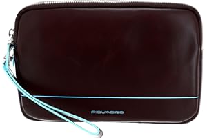 PIQUADRO Astuccio in Pelle con Cerniera E Laccio Laterale, Borsa con Manico Lungo Uomo, Taglia Unica