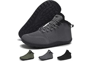 Schuvox Wasserdicht Winter Barfußschuhe Damen Barfuss Winterschuhe Herren mit Breiter Zehenbox Warme Gefüttert ​Rutschfeste Sohle​ Gr.37-46