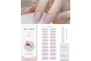 Nagelfolie Grau Rosa, KALEFUL Gel Nail Nagelfolien Selbstklebend Uv Härtend Nail Art Sticker Dekoration Nageldesign Zubehör
