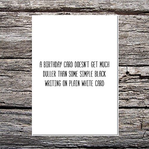 Funny AF Cards Luxury A5 hammer card birthday doesn't get much duller than a white with writing on it