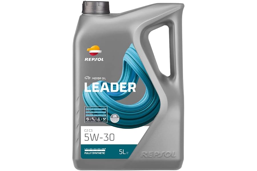 REPSOL Aceite de motor 5W-30 Leader ACEA C2 ACEA C3 API SN API CF C2 C3 5L Compatible con TOYOTA AYGO WNB1, KGB1, NISSAN Qash
