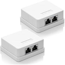 deleyCON 1x CAT 6a Netwerkdoos - 1x RJ45 Bus, FTP Afgeschermd, Opbouwmontage, 10 Gbit - Ethernet